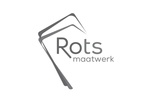 Rots Maatwerk zwartwit logo