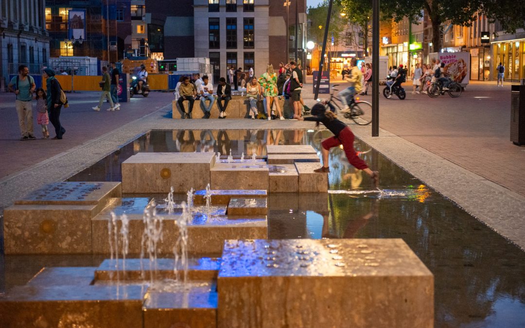Gronings grondwater in de waterpartijen op de Grote Markt